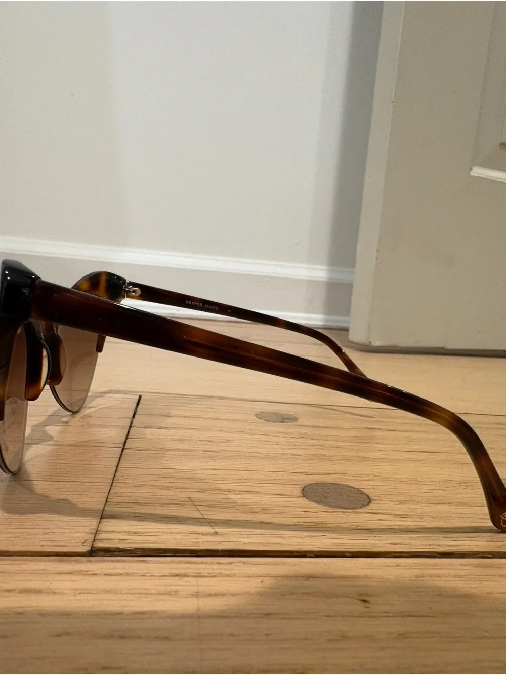 Draper James Tortoiseshell Heart-Shaped Sunglasses with Brown Lenses